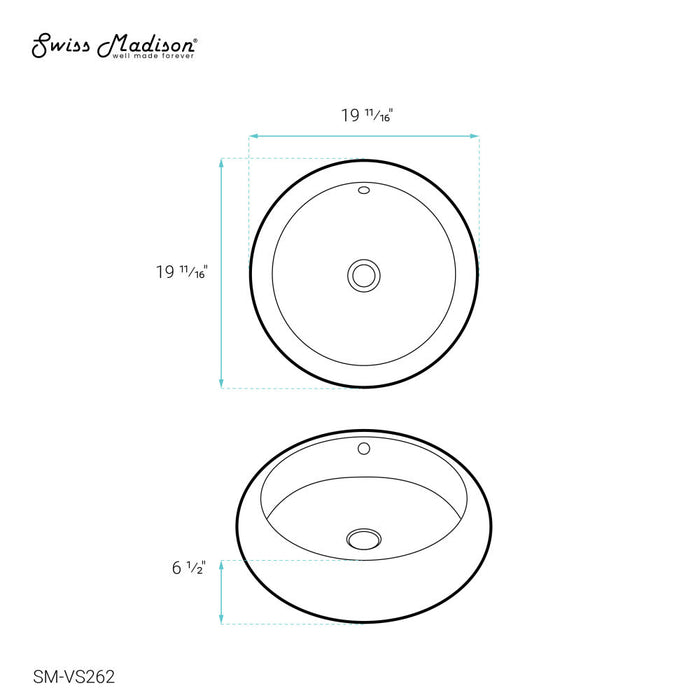 Swiss Madison Plaisir Round Vessel Sink - SM-VS262