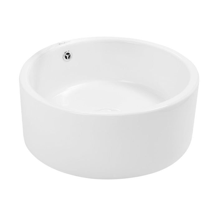 Swiss Madison Monaco Round Ceramic Bathroom Vessel Sink in White - SM-VS252