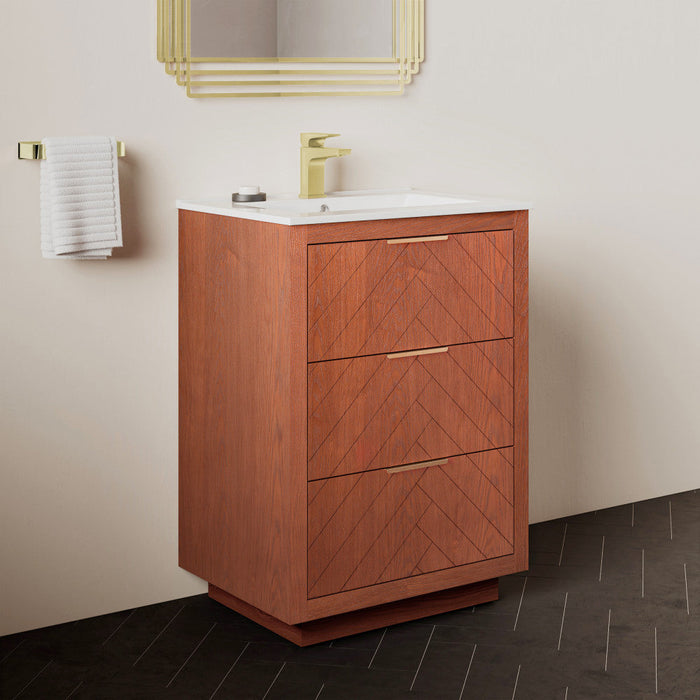 Swiss Madison Daxton 24" Bathroom Vanity in Walnut - SM-BV372WN