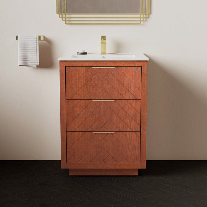 Swiss Madison Daxton 24" Bathroom Vanity in Walnut - SM-BV372WN