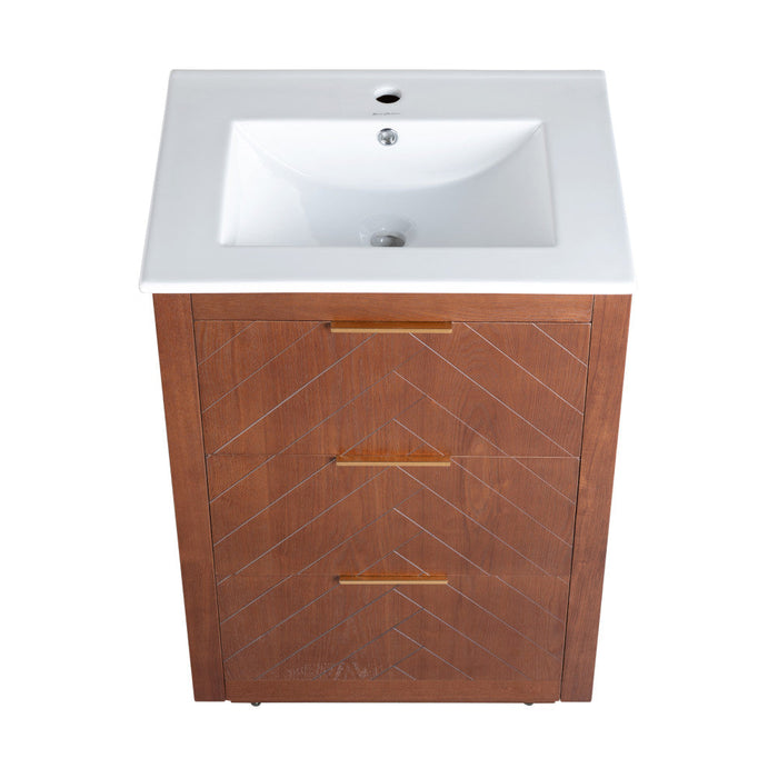 Swiss Madison Daxton 24" Bathroom Vanity in Walnut - SM-BV372WN