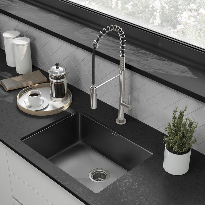 Swiss Madison Rivage 23 x 18 Stainless Steel, Single Basin, Undermount Kitchen Sink, Black - SM-KU715B