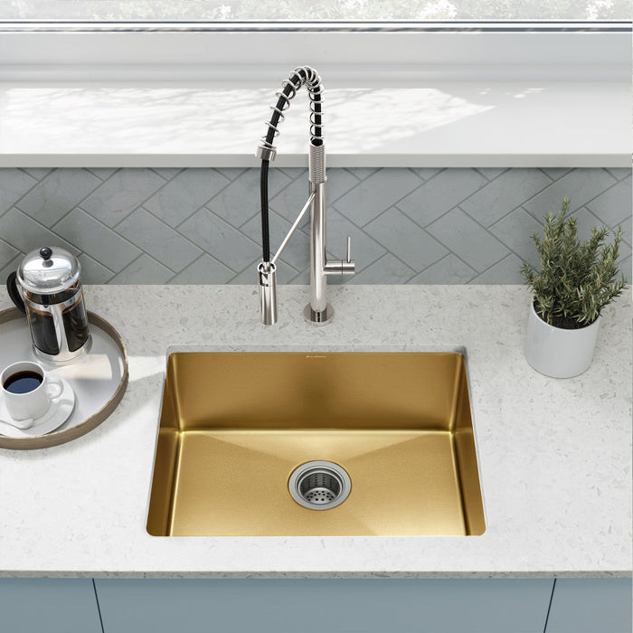 Swiss Madison Rivage 23 x 18 Stainless Steel, Single Basin, Undermount Kitchen Sink, Gold - SM-KU715G