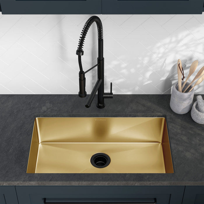 Swiss Madison Rivage 30 x 18 Stainless Steel, Single Basin, Undermount Kitchen Sink, Gold - SM-KU700G