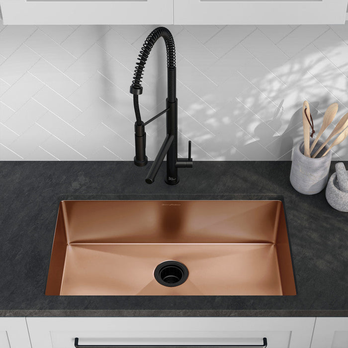 Swiss Madison Rivage 30 x 18 Stainless Steel, Single Basin, Undermount Kitchen Sink, Rose Gold - SM-KU700RG