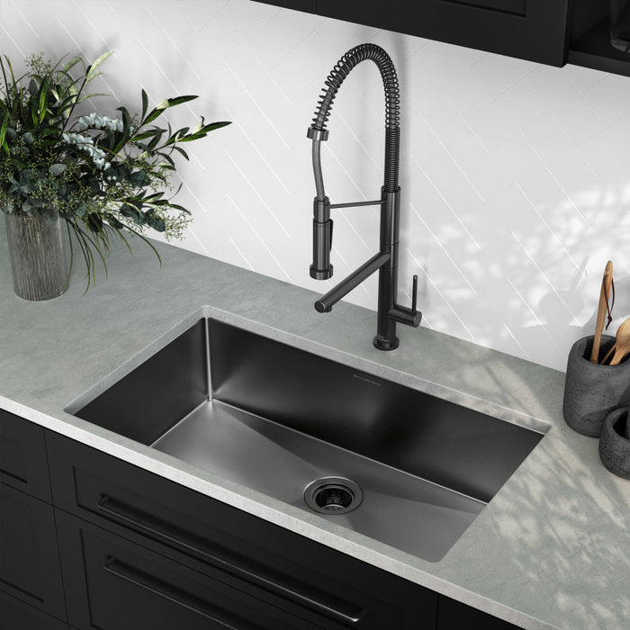 Swiss Madison Rivage 32 x 19 Stainless Steel, Single Basin, Undermount Kitchen Sink, Black - SM-KU701B