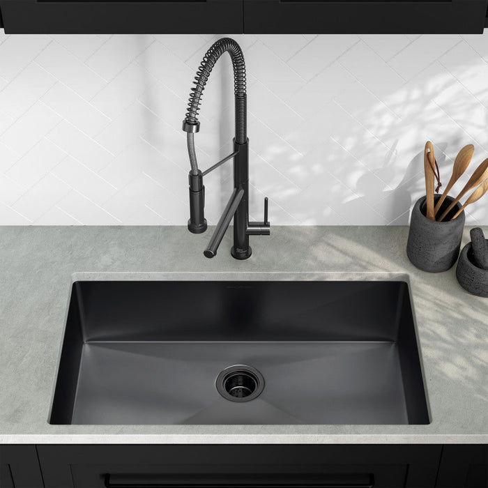 Swiss Madison Rivage 32 x 19 Stainless Steel, Single Basin, Undermount Kitchen Sink, Black - SM-KU701B