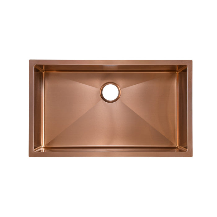 Swiss Madison Rivage 32 x 19 Stainless Steel, Single Basin, Undermount Kitchen Sink, Rose Gold - SM-KU701RG