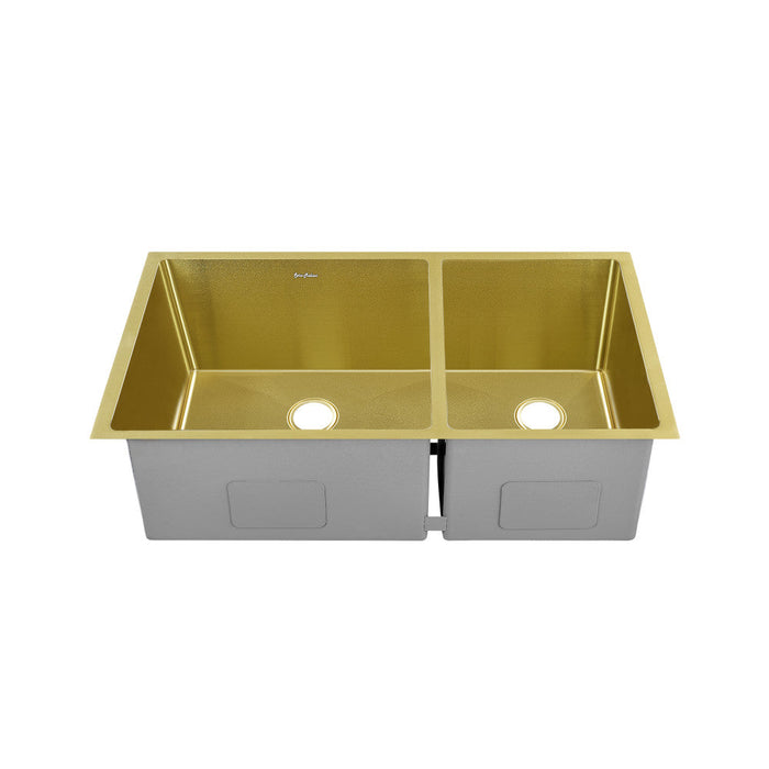 Swiss Madison Rivage 33 x 20 Stainless Steel, Dual Basin, Undermount Kitchen Sink in Gold - SM-KU725G