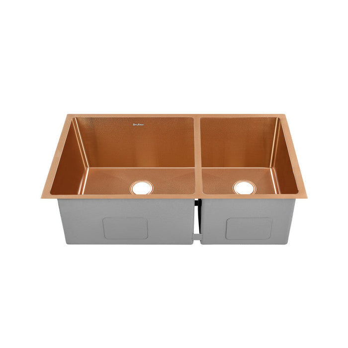 Swiss Madison Rivage 33 x 20 Stainless Steel, Dual Basin, Undermount Kitchen Sink in Rose Gold - SM-KU725RG