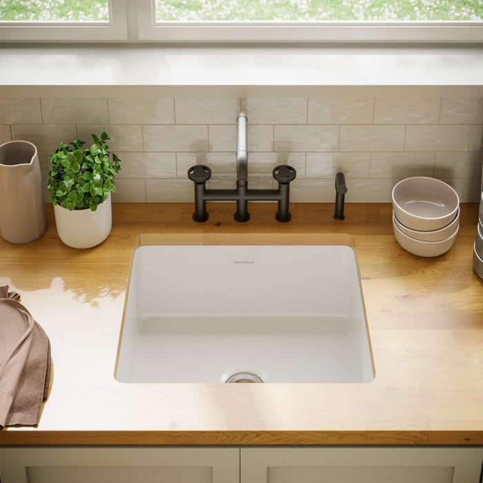 Swiss Madison Rochelle 24 x 18 ceramic single basin, drop-in/undermount kitchen sink - SM-KU8501GW