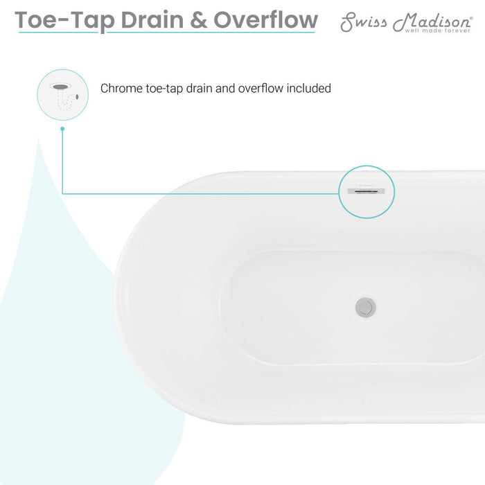 Swiss Madison Santorini 60" Freestanding Tub - SM-FB591