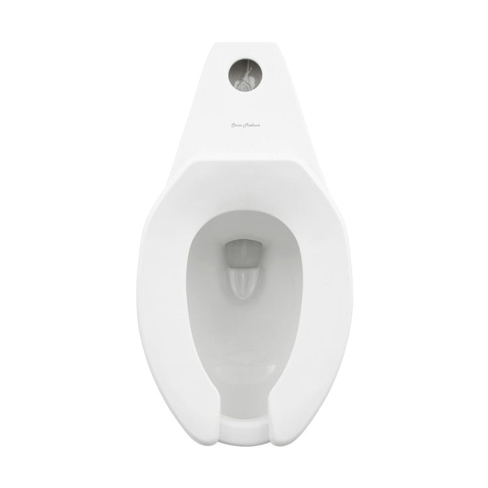 Swiss Madison Sirene Floor-Mounted Comfort Height Commercial Elongated Top Flush Spud Flushometer Toilet Bowl - SM-CT101