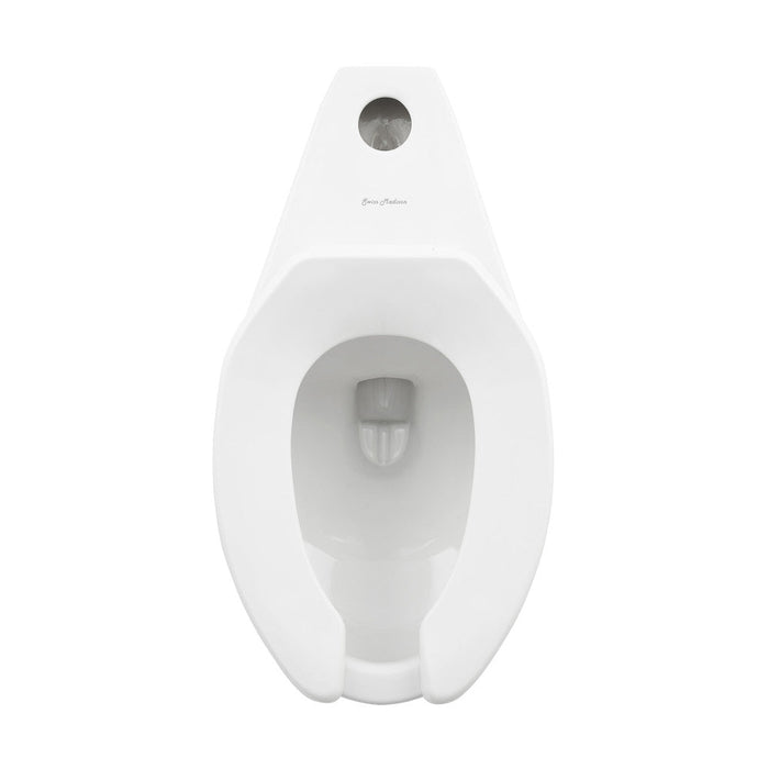 Swiss Madison Sirene Floor-Mounted Commercial Elongated Top Flush Spud Flushometer Toilet Bowl - SM-CT100