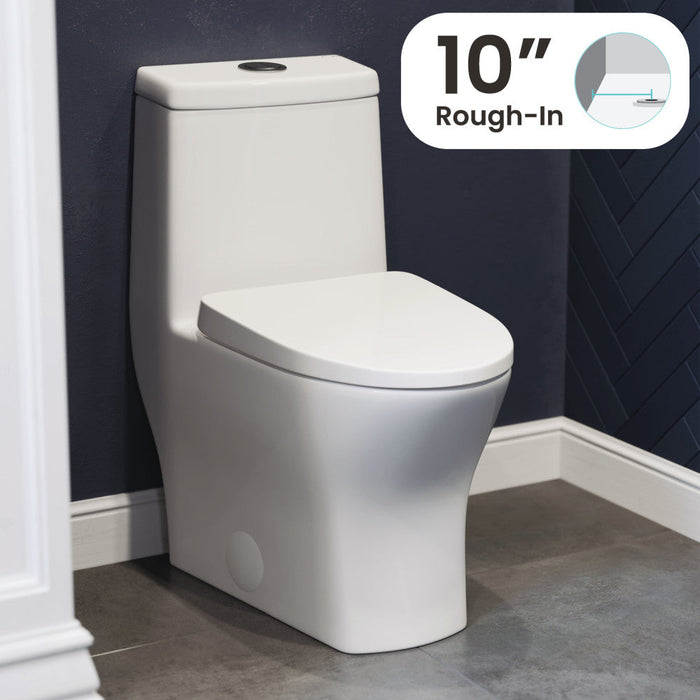 Swiss Madison Sublime II One-Piece Round Toilet, 10" Rough-In 1.1/1.6 gpf - SM-1T277