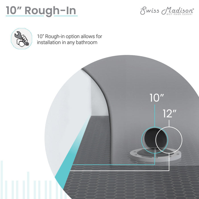 Swiss Madison Sublime II One-Piece Round Toilet, 10" Rough-In 1.1/1.6 gpf - SM-1T277