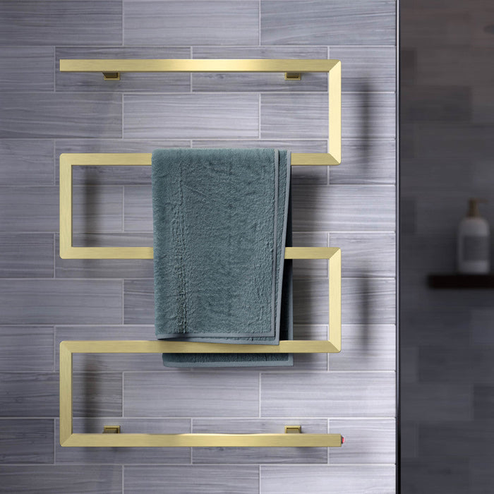 Swiss Madison Voltaire 5-Bar Electric Towel Warmer in Brushed Gold - SM-TW00BG