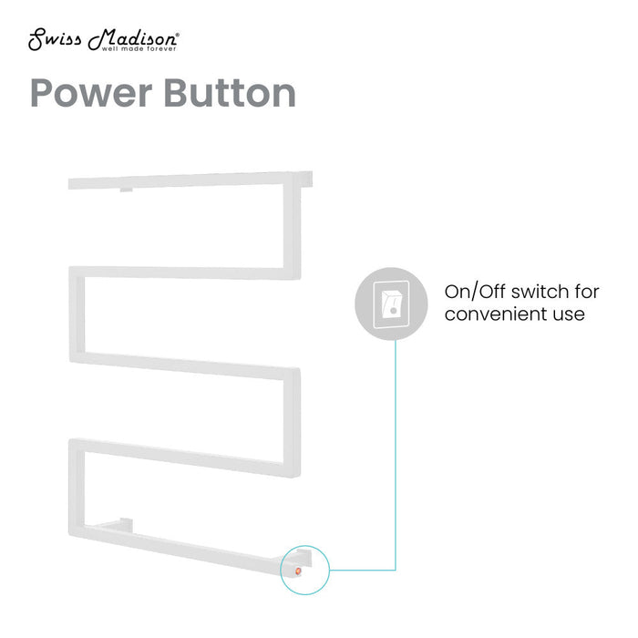 Swiss Madison Voltaire 5-Bar Electric Towel Warmer in Matte White - SM-TW00MW