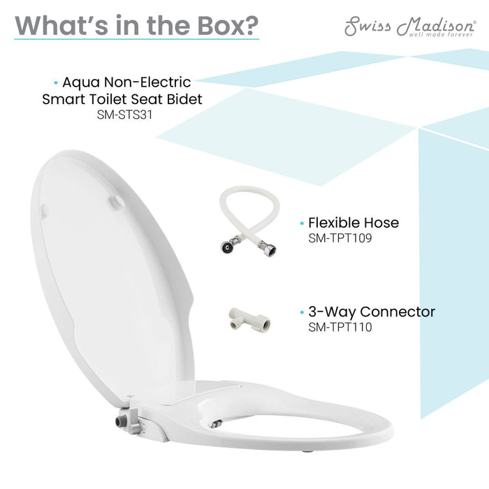 Swiss Madison Aqua Non-Electric Smart Toilet Seat Bidet - SM-STS31