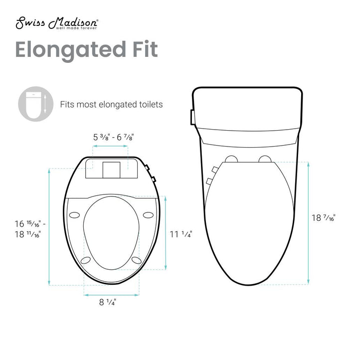 Swiss Madison Aqua Non-Electric Smart Toilet Seat Bidet - SM-STS31