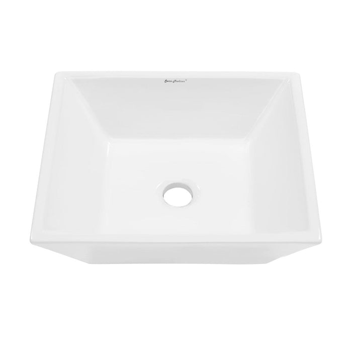 Swiss Madison St. Tropez Square Ceramic Vessel Sink - SM-VS222