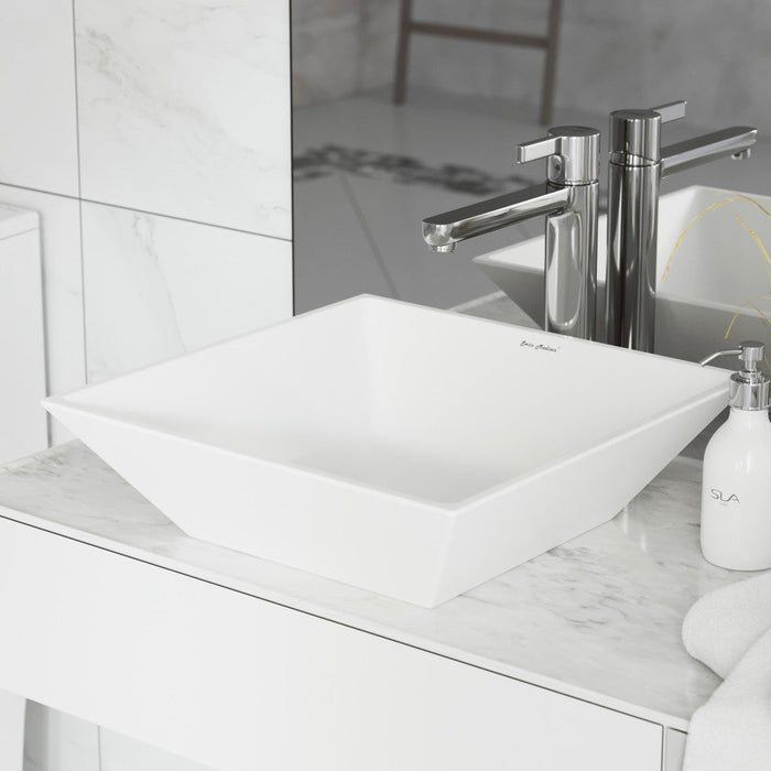 Swiss Madison St. Tropez Square Ceramic Vessel Sink - SM-VS222