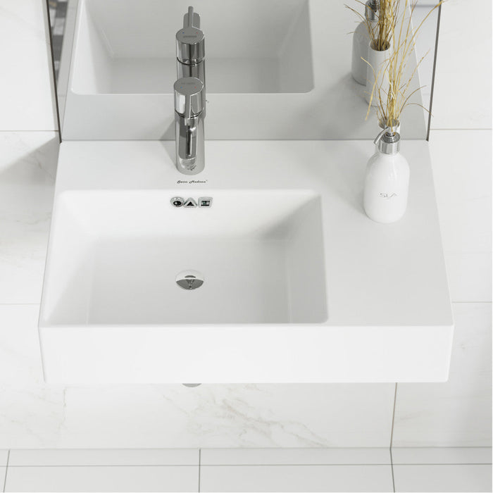 Swiss Madison St. Tropez 24 x 18 Ceramic Wall Hung Sink with Left Side Faucet Mount - SM-WS322