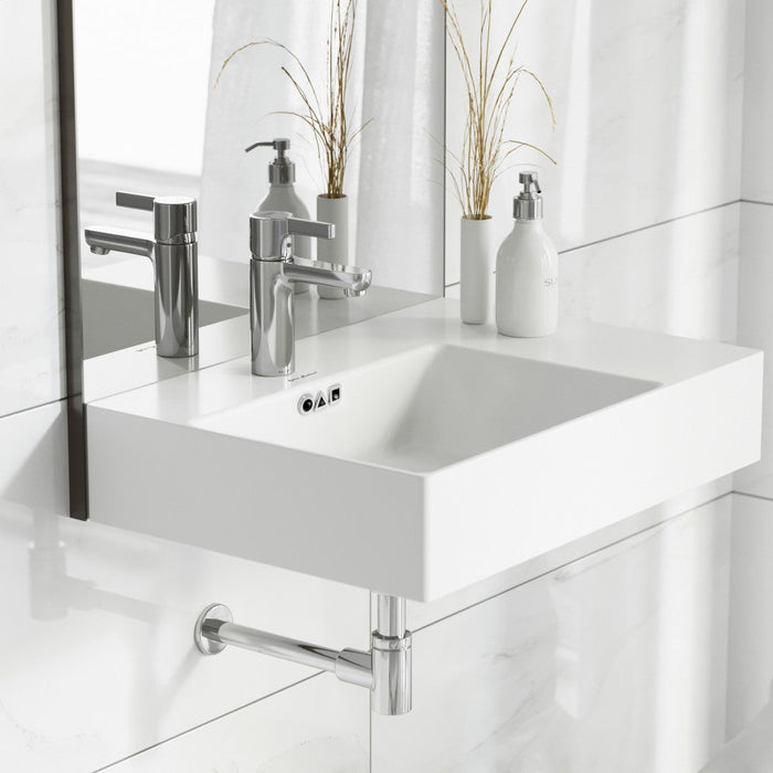 Swiss Madison St. Tropez 24 x 18 Ceramic Wall Hung Sink with Left Side Faucet Mount - SM-WS322