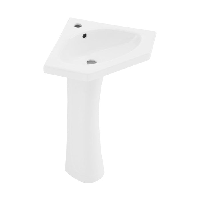 Swiss Madison St.Tropez Corner Two-Piece Pedestal Sink - SM-PS318