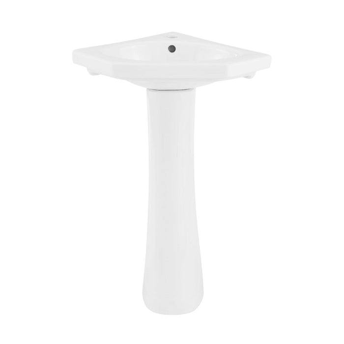 Swiss Madison St.Tropez Corner Two-Piece Pedestal Sink - SM-PS318