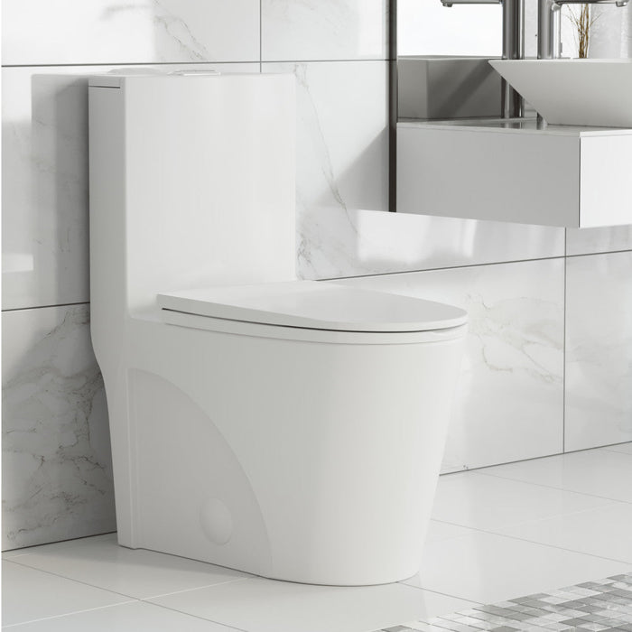 Swiss Madison St. Tropez One-Piece Elongated Toilet Vortex Dual-Flush 1.1/1.6 gpf - SM-1T254