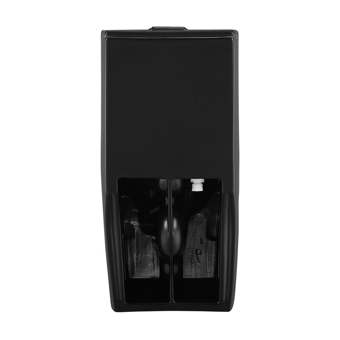 Swiss Madison St. Tropez One Piece Elongated Toilet Dual Vortex™ Flush in Matte Black, Black Hardware 1.1/1.6 gpf - SM-1T254MBHB