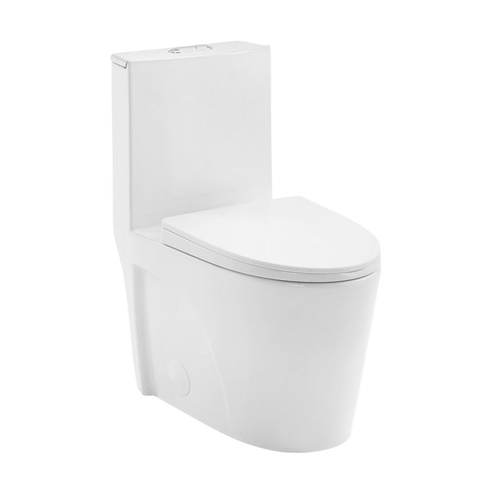 Swiss Madison St. Tropez One Piece Elongated Toilet Dual Vortex Flush 1.1/1.6 gpf with 10" Rough In - SM-1T274