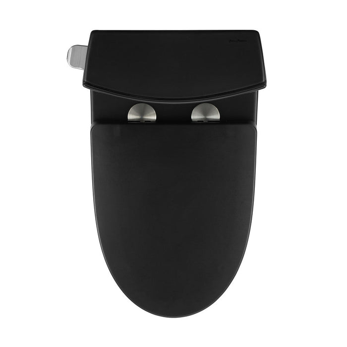 Swiss Madison St. Tropez One-Piece Elongated Toilet Left Side Vortex Flush Handle in Matte Black 1.28 gpf - SM-1T253MB