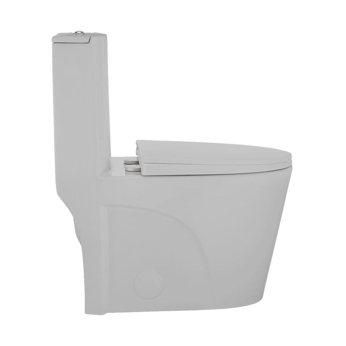 Swiss Madison St. Tropez One-Piece Elongated Toilet Vortex™ Dual-Flush 1.1/1.6 gpf in Matte Grey - SM-1T254MG