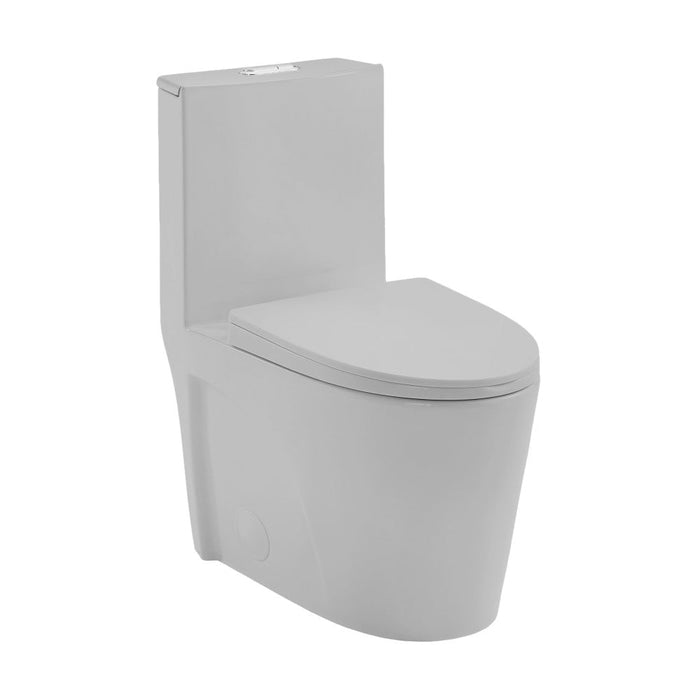 Swiss Madison St. Tropez One-Piece Elongated Toilet Vortex™ Dual-Flush 1.1/1.6 gpf in Matte Grey - SM-1T254MG