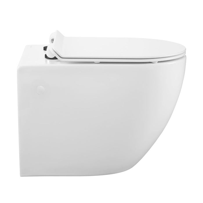 Swiss Madison St. Tropez Wall hung Toilet Bowl, Black Hardware - SM-WT449HB