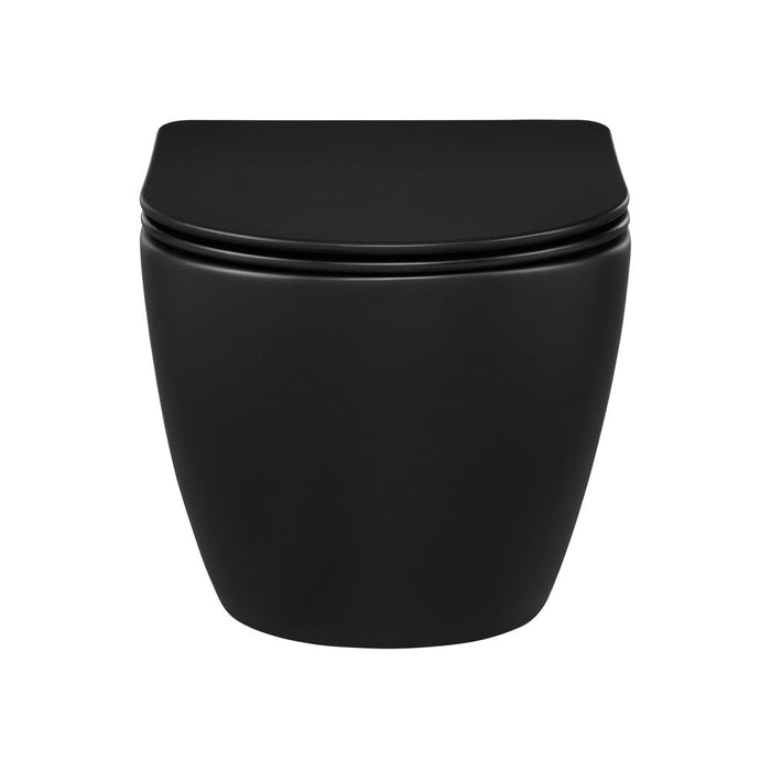 Swiss Madison St.Tropez Wall-Hung Elongated Toilet Bowl in Matte Black - SM-WT449MB