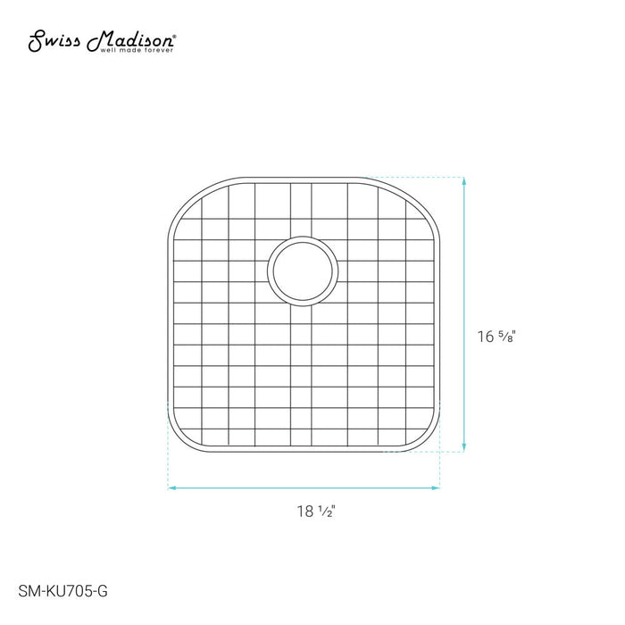 Swiss Madison Stainless Steel Kitchen Sink Grid for 23 x 21 Sinks - SM-KU705-G