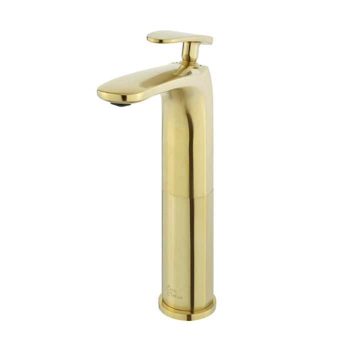 Swiss Madison Sublime Single Hole, Single-Handle, High Arc Bathroom Faucet in Brushed Gold - SM-BF11BG