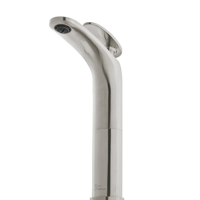 Swiss Madison Sublime Single Hole, Single-Handle, High Arc Bathroom Faucet in Brushed Nickel - SM-BF11BN