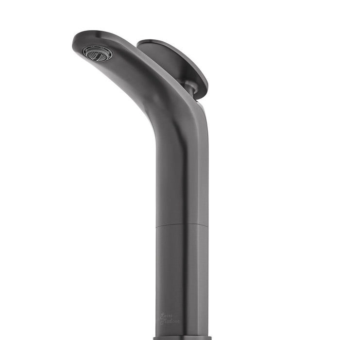 Swiss Madison Sublime Single Hole, Single-Handle, High Arc Bathroom Faucet in Gunmetal Grey - SM-BF11GG