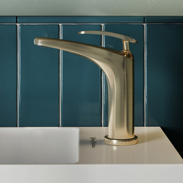 Swiss Madison Sublime Single Hole, Single-Handle, Bathroom Faucet in Brushed Gold - SM-BF10BG