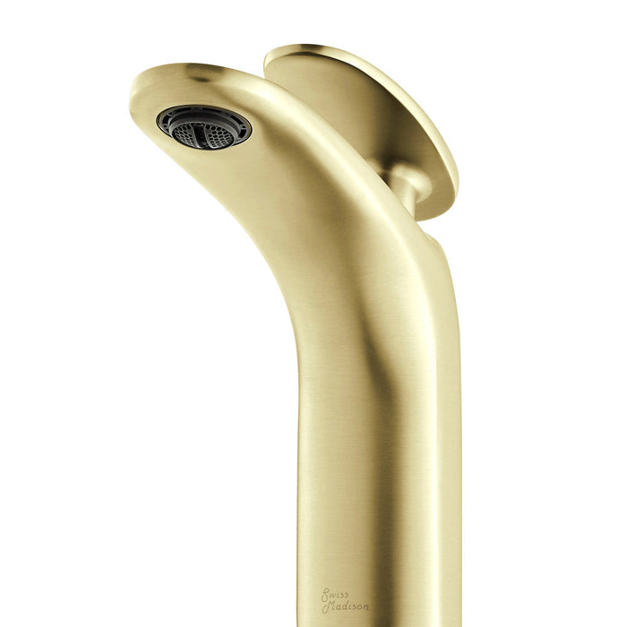 Swiss Madison Sublime Single Hole, Single-Handle, Bathroom Faucet in Brushed Gold - SM-BF10BG