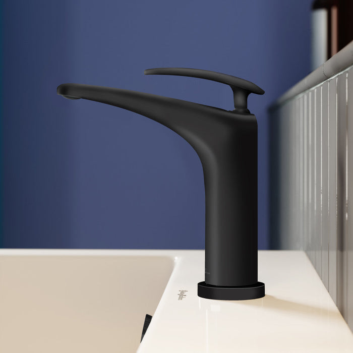 Swiss Madison Sublime Single Hole, Single-Handle, Bathroom Faucet in Matte Black - SM-BF10MB