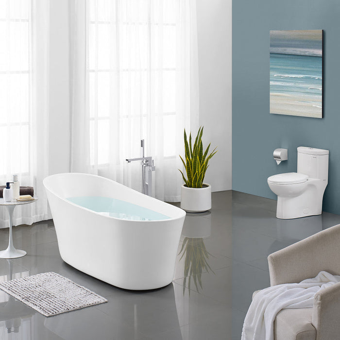 Swiss Madison Sublime 67" Single Slipper Freestanding Bathtub - SM-FB573