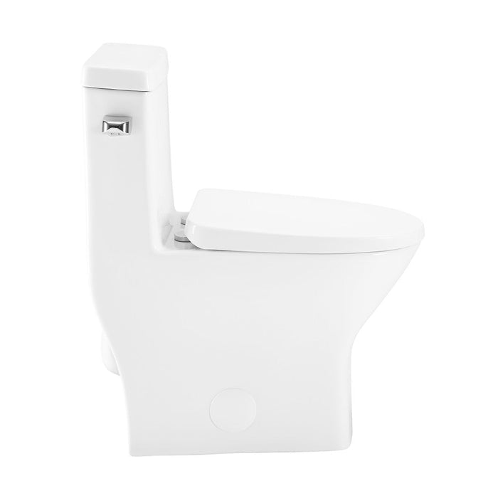 Swiss Madison Sublime II One-Piece Round Toilet with Left Side Flush, 10" Rough-In 1.28 gpf - SM-1T267