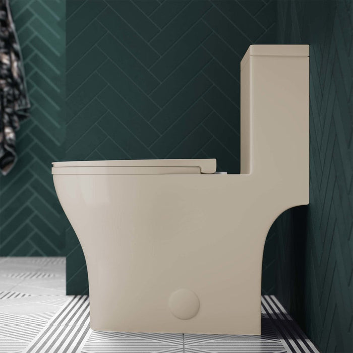 Swiss Madison Sublime III One-Piece Round Toilet Vortex™ Dual-Flush 0.95/1.26 gpf in Bisque - SM-1T271BQ