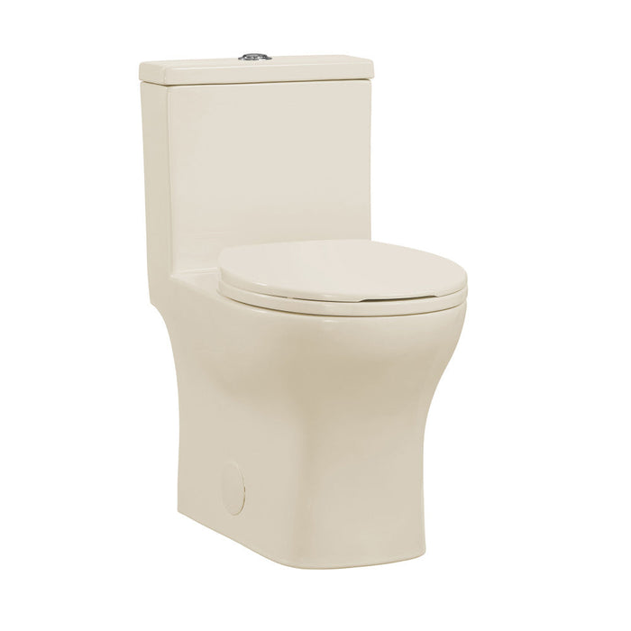 Swiss Madison Sublime III One-Piece Round Toilet Vortex™ Dual-Flush 0.95/1.26 gpf in Bisque - SM-1T271BQ