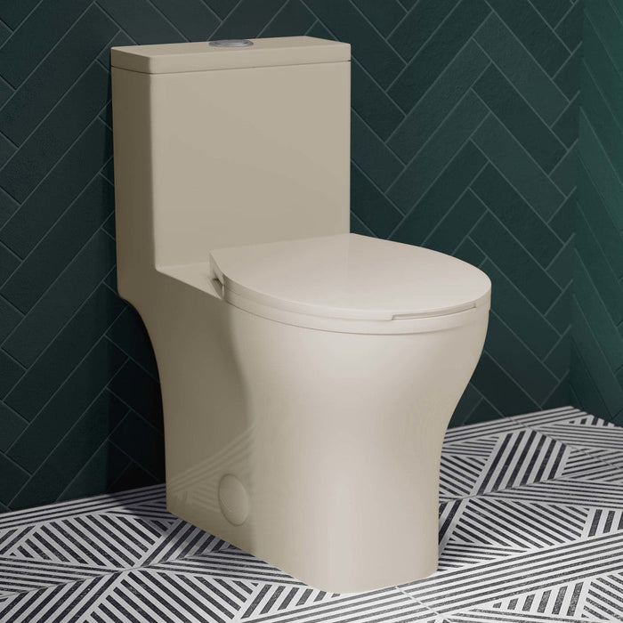 Swiss Madison Sublime III One-Piece Round Toilet Vortex™ Dual-Flush 0.95/1.26 gpf in Bisque - SM-1T271BQ